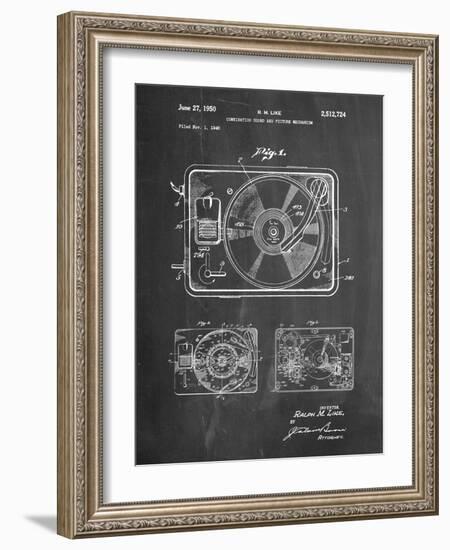 Record Player Patent-Cole Borders-Framed Art Print