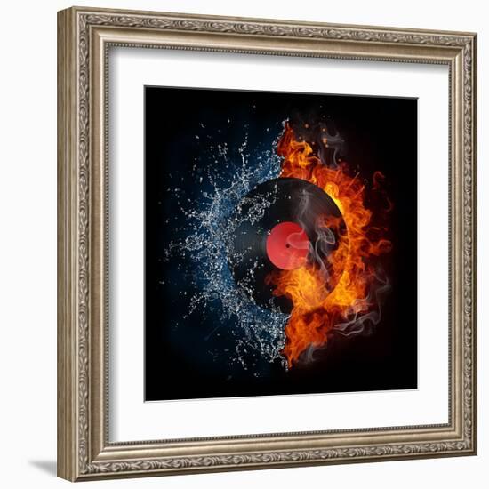 Record-RaStudio-Framed Art Print