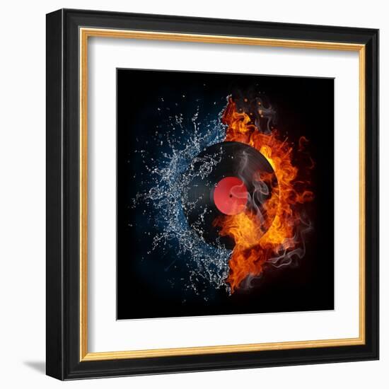 Record-RaStudio-Framed Art Print