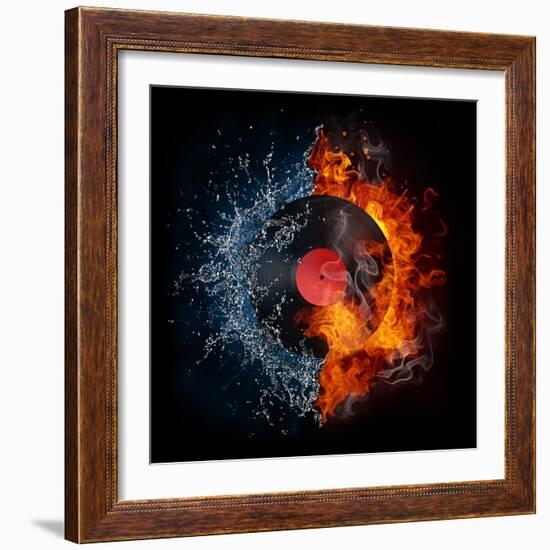 Record-RaStudio-Framed Art Print