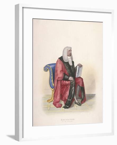 Recorder of the City of London, Sir John Silvester, in Civic Costume, 1825-Thomas Lord Busby-Framed Giclee Print