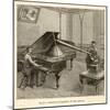 Recording a Man Playing the Piano Using Edison's Improved Model Phonograph-P. Fouche-Mounted Photographic Print