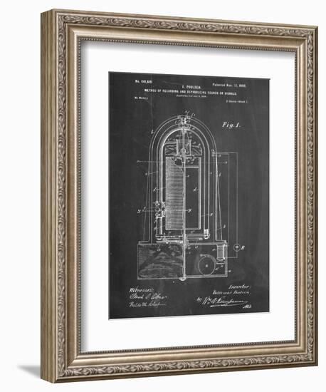 Recording Device Patent 1900-null-Framed Art Print