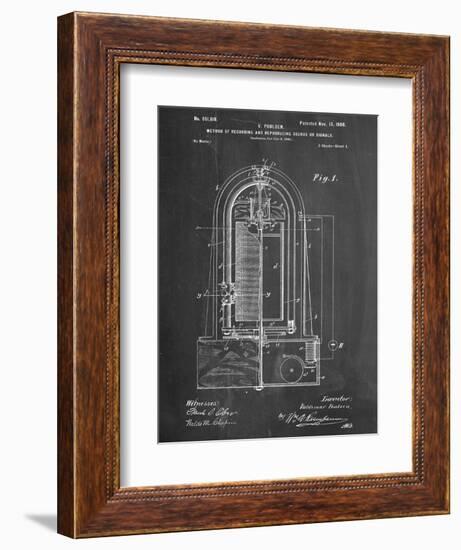 Recording Device Patent 1900-null-Framed Art Print