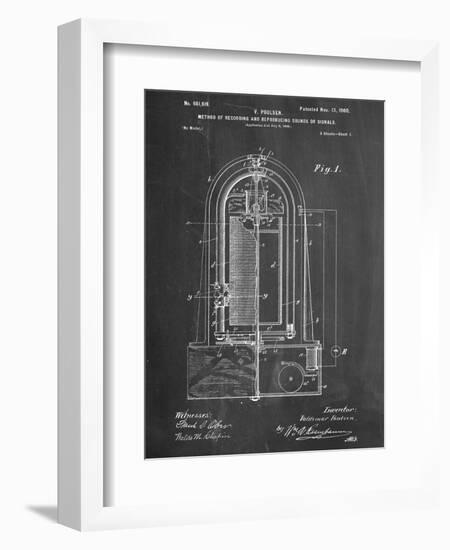 Recording Device Patent 1900-null-Framed Art Print