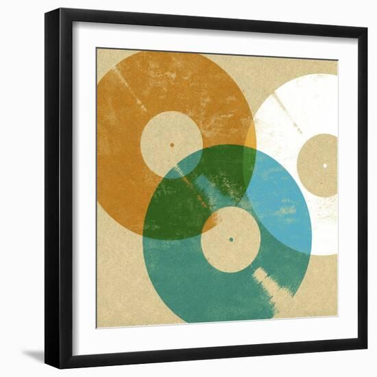 Records 3-Stella Bradley-Framed Giclee Print