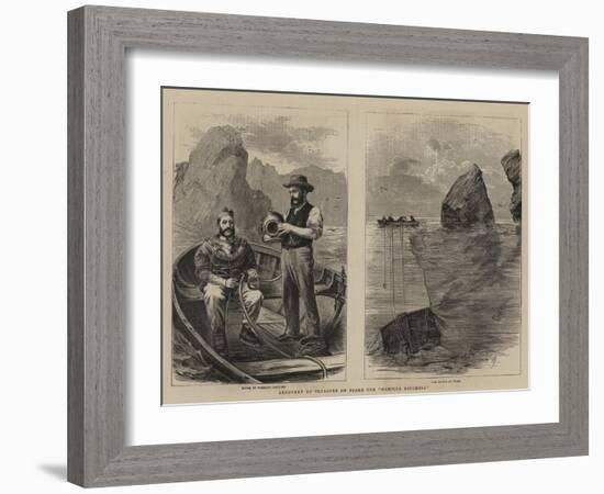 Recovery of Treasure on Board the Hamilla Mitchell-null-Framed Giclee Print