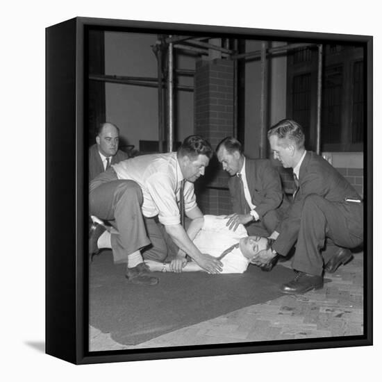 Recovery Position, East Midland Gas Board Training, 1961-Michael Walters-Framed Premier Image Canvas