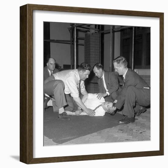 Recovery Position, East Midland Gas Board Training, 1961-Michael Walters-Framed Photographic Print