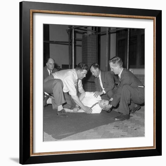 Recovery Position, East Midland Gas Board Training, 1961-Michael Walters-Framed Photographic Print