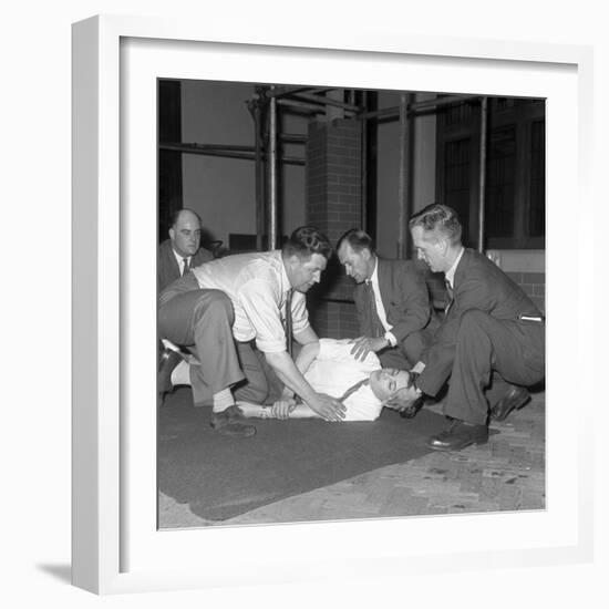 Recovery Position, East Midland Gas Board Training, 1961-Michael Walters-Framed Photographic Print