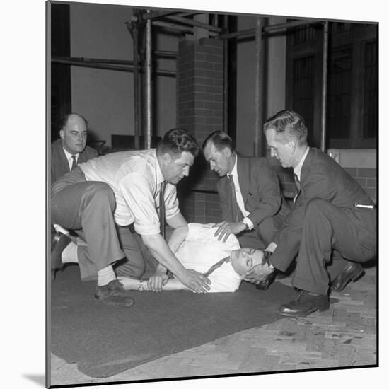 Recovery Position, East Midland Gas Board Training, 1961-Michael Walters-Mounted Photographic Print