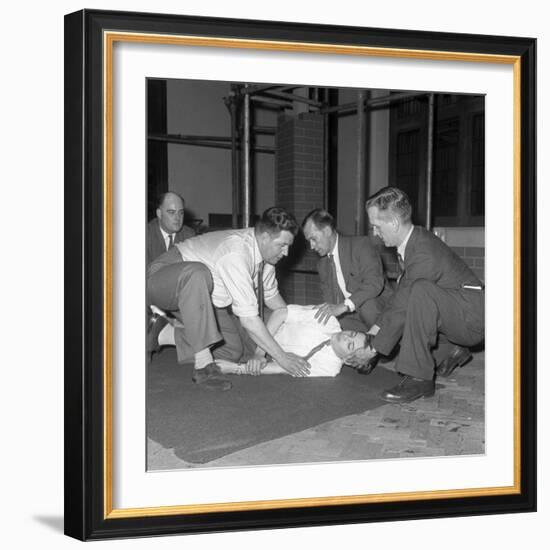 Recovery Position, East Midland Gas Board Training, 1961-Michael Walters-Framed Photographic Print