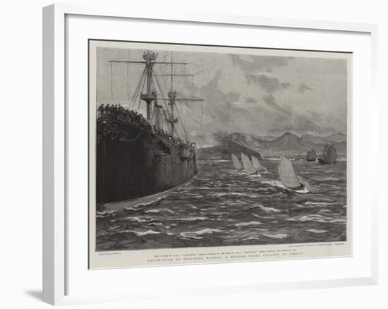 Recreation in Troubled Waters, a British Fleet Regatta at Chefoo-Joseph Nash-Framed Giclee Print