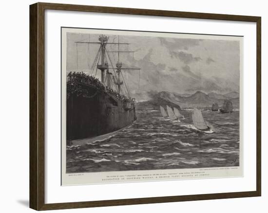 Recreation in Troubled Waters, a British Fleet Regatta at Chefoo-Joseph Nash-Framed Giclee Print