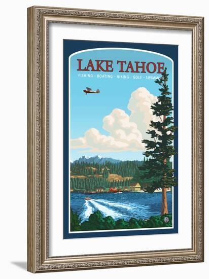 Recreation, Lake Tahoe, California-Lantern Press-Framed Art Print