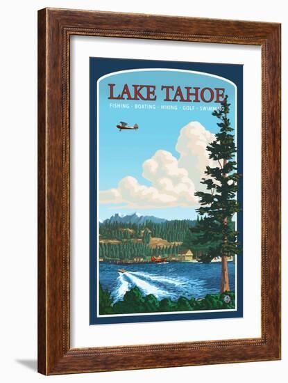 Recreation, Lake Tahoe, California-Lantern Press-Framed Art Print