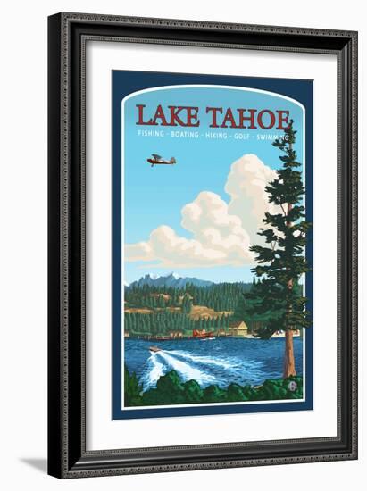 Recreation, Lake Tahoe, California-Lantern Press-Framed Art Print