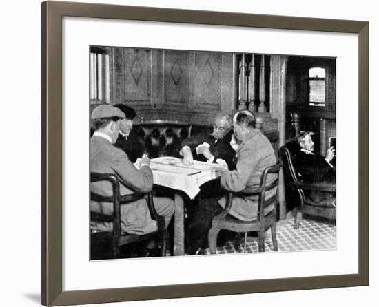 Recreations on Board the Empress of Ireland, a Game of Cards-null-Framed Photographic Print