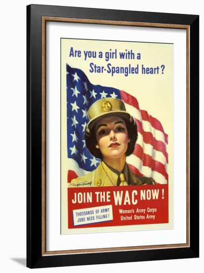 Recruiting Poster for the U.S. Women's Army Corps-null-Framed Art Print