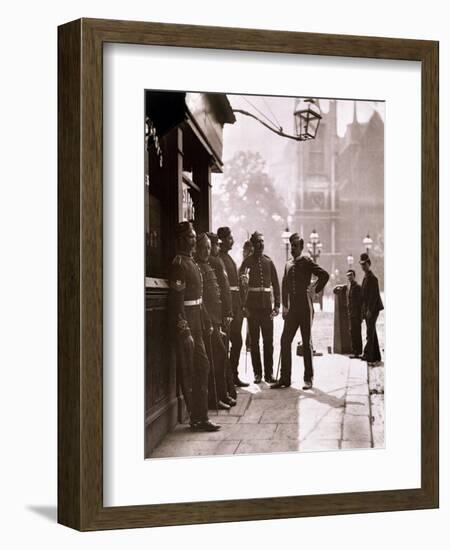 Recruiting Sergeants at Westminster, Woodbury Type Photograph-John Thomson-Framed Giclee Print