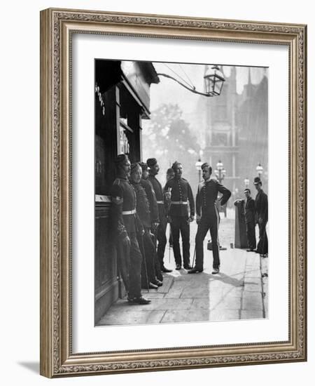 Recruiting Sergeants, from 'Street Life in London', by J. Thomson and Adolphe Smith, 1877-John Thomson-Framed Photographic Print