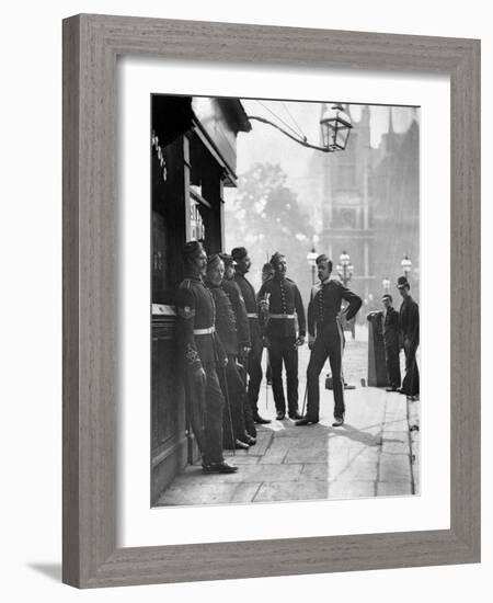 Recruiting Sergeants, from 'Street Life in London', by J. Thomson and Adolphe Smith, 1877-John Thomson-Framed Photographic Print