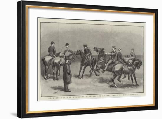 Recruits for the Yeomanry Cavalry, Some Experiences on First Joining-null-Framed Giclee Print