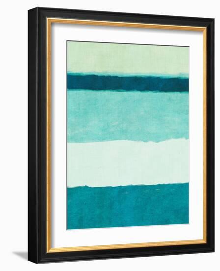 Rectangle Teal Blocks of Color II-SD Graphics Studio-Framed Art Print