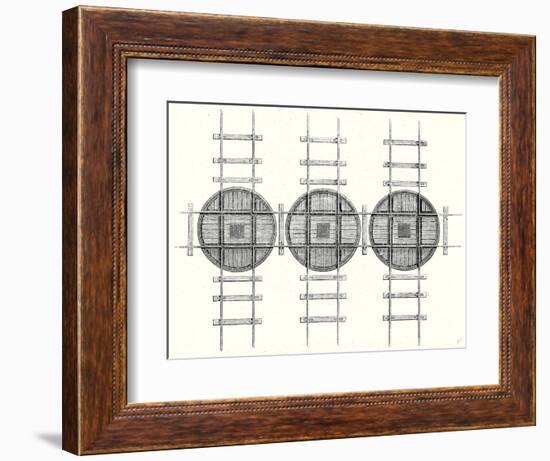 Rectangular Railway Turning Plates-null-Framed Giclee Print