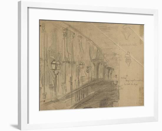 Recto: Study of London Bridge for 'London Bridge on the Night of the Marriage of the Prince and Pri-William Holman Hunt-Framed Giclee Print