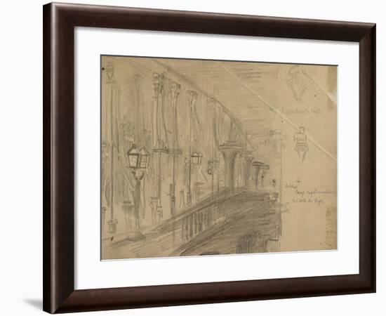 Recto: Study of London Bridge for 'London Bridge on the Night of the Marriage of the Prince and Pri-William Holman Hunt-Framed Giclee Print