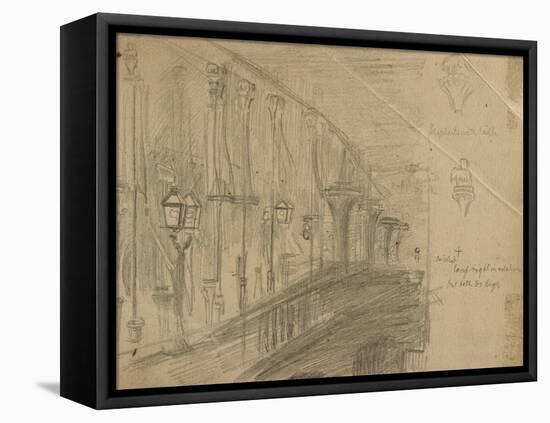 Recto: Study of London Bridge for 'London Bridge on the Night of the Marriage of the Prince and Pri-William Holman Hunt-Framed Premier Image Canvas