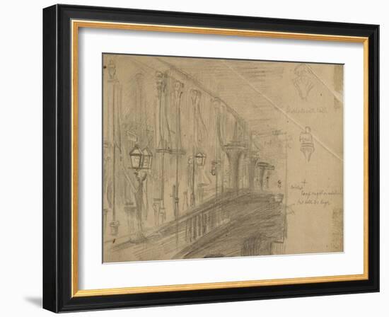 Recto: Study of London Bridge for 'London Bridge on the Night of the Marriage of the Prince and Pri-William Holman Hunt-Framed Giclee Print