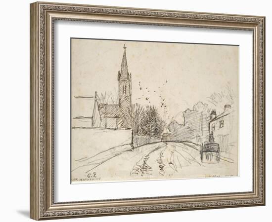Recto: Study of Upper Norwood-Camille Pissarro-Framed Giclee Print