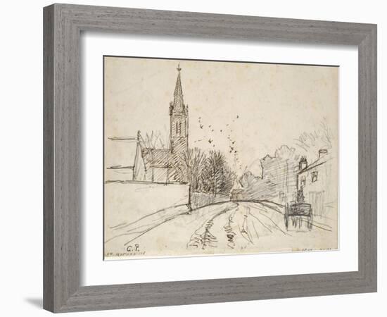 Recto: Study of Upper Norwood-Camille Pissarro-Framed Giclee Print