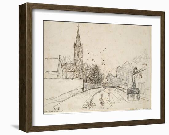 Recto: Study of Upper Norwood-Camille Pissarro-Framed Giclee Print