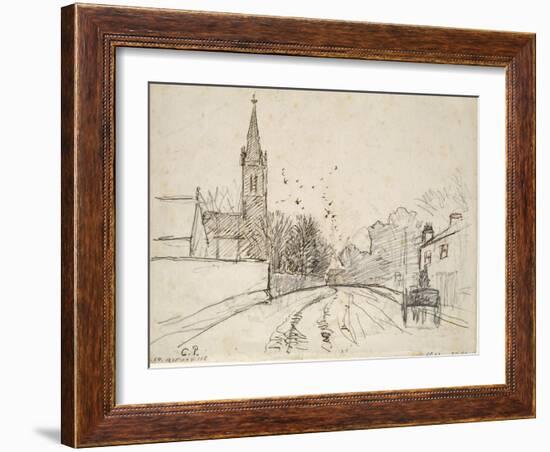 Recto: Study of Upper Norwood-Camille Pissarro-Framed Giclee Print