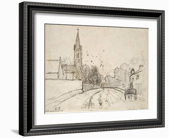 Recto: Study of Upper Norwood-Camille Pissarro-Framed Giclee Print