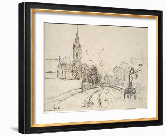 Recto: Study of Upper Norwood-Camille Pissarro-Framed Giclee Print