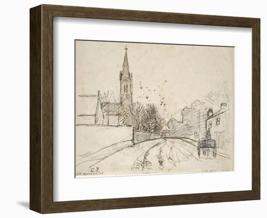 Recto: Study of Upper Norwood-Camille Pissarro-Framed Giclee Print