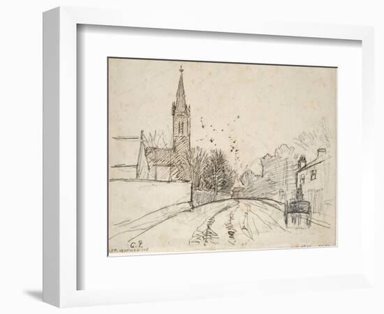 Recto: Study of Upper Norwood-Camille Pissarro-Framed Giclee Print