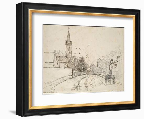 Recto: Study of Upper Norwood-Camille Pissarro-Framed Giclee Print