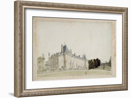 Recueil de 21 vues de Paris et de ses environs : "château de Malmaison. Façade sur les jardins,-Victor-Jean Nicolle-Framed Giclee Print