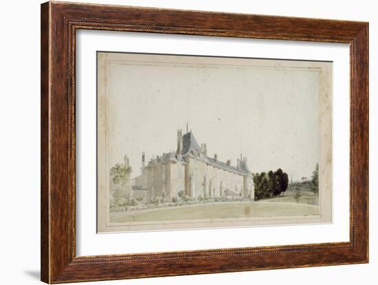 Recueil de 21 vues de Paris et de ses environs : "château de Malmaison. Façade sur les jardins,-Victor-Jean Nicolle-Framed Giclee Print