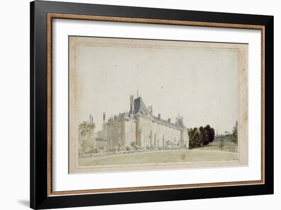 Recueil de 21 vues de Paris et de ses environs : "château de Malmaison. Façade sur les jardins,-Victor-Jean Nicolle-Framed Giclee Print