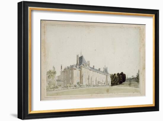 Recueil de 21 vues de Paris et de ses environs : "château de Malmaison. Façade sur les jardins,-Victor-Jean Nicolle-Framed Giclee Print