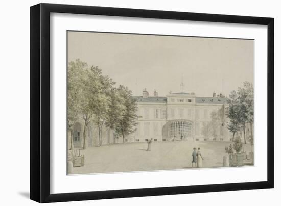 Recueil de 21 vues de Paris et de ses environs : "château de Saint-Leu. Façade sur cour avec-Victor-Jean Nicolle-Framed Giclee Print