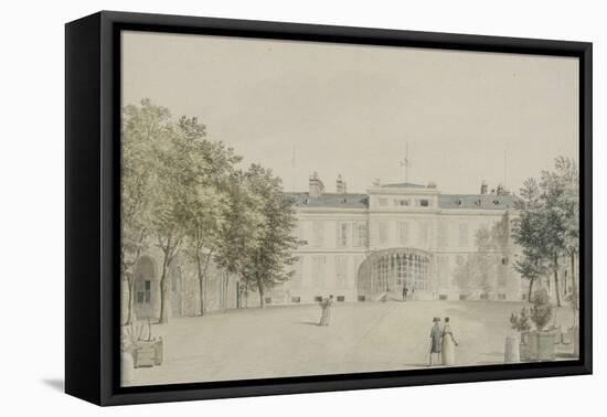 Recueil de 21 vues de Paris et de ses environs : "château de Saint-Leu. Façade sur cour avec-Victor-Jean Nicolle-Framed Premier Image Canvas