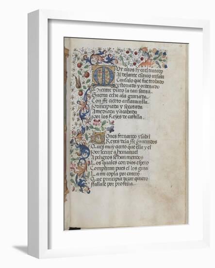 Recueil de dévotion de la reine Isabelle d'Espagne par Pedro Marcuello-null-Framed Giclee Print